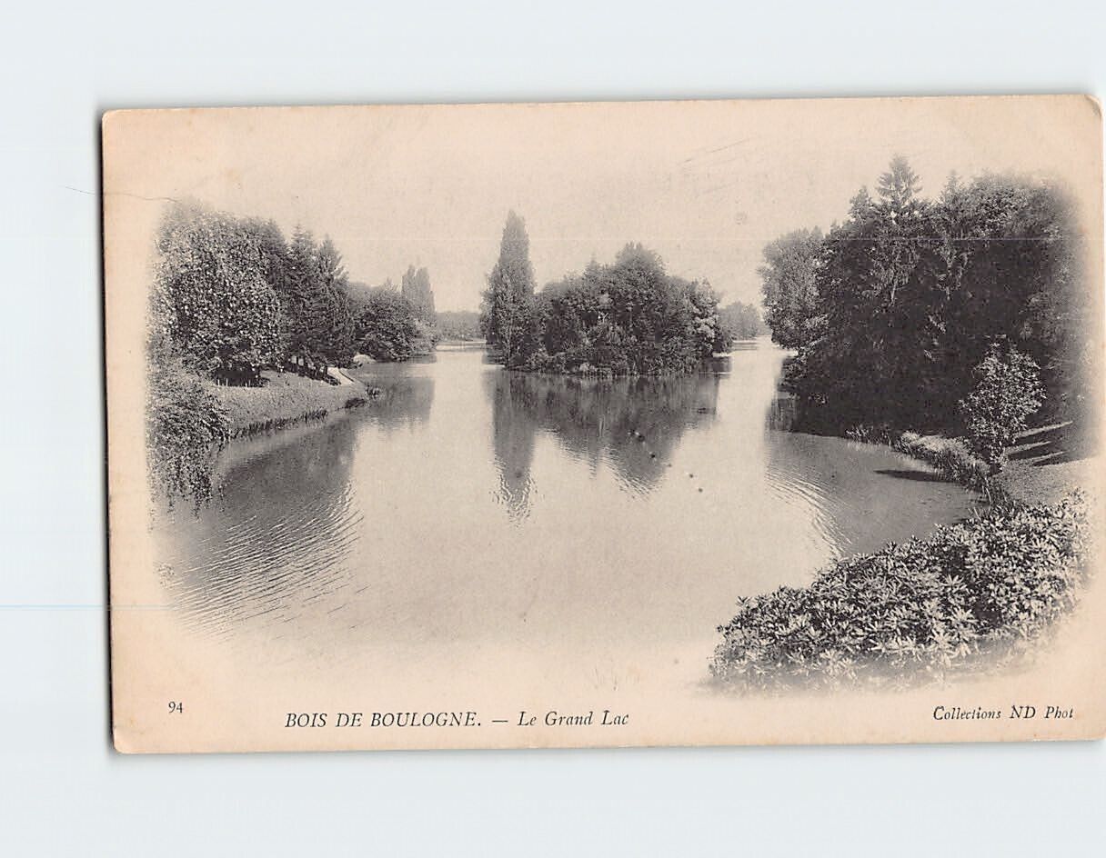 Postcard Le Grand Lac Bois De Boulogne France