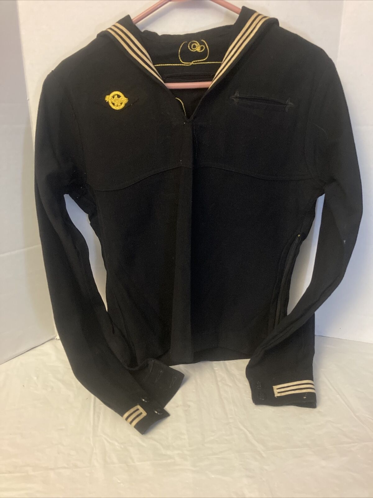 VTG US Navy Dress Wool Cracker Jack Top Sailor Uniform Size Unknown Looks Small