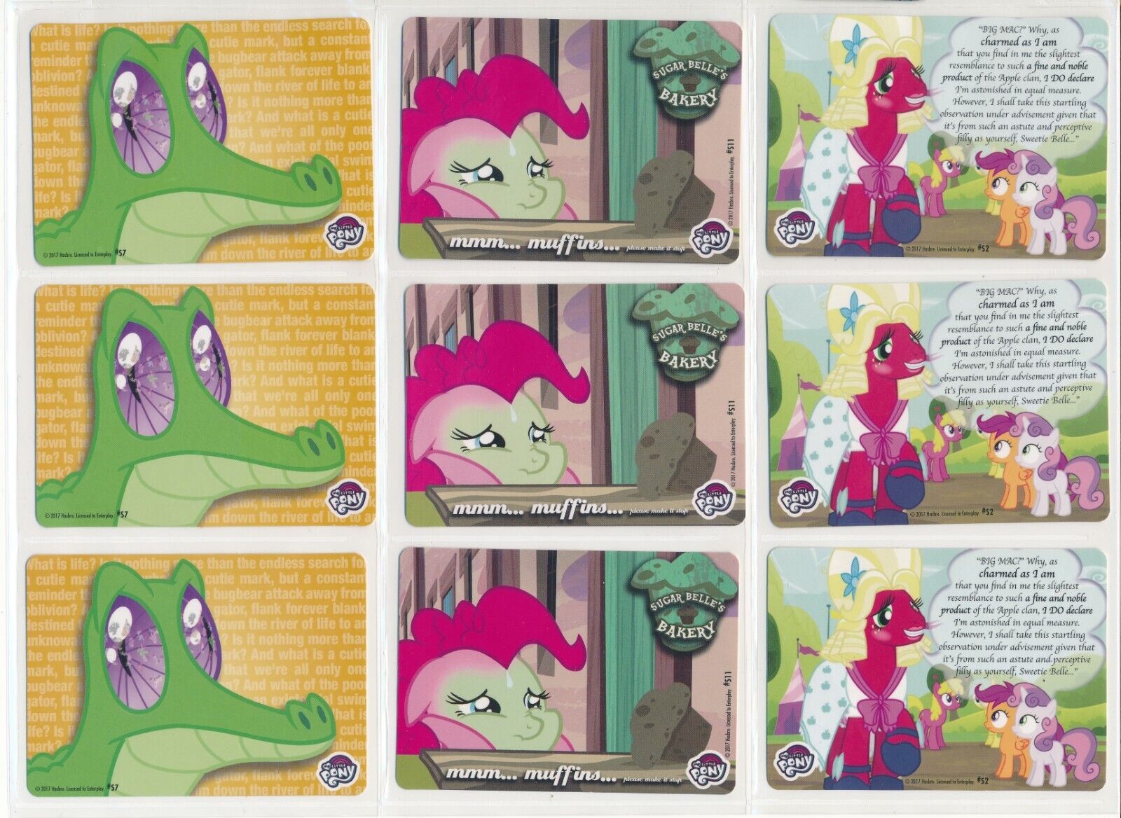 Enterplay My Little Pony Stickers Chase Insert Mixed Lot (9) Cards #8