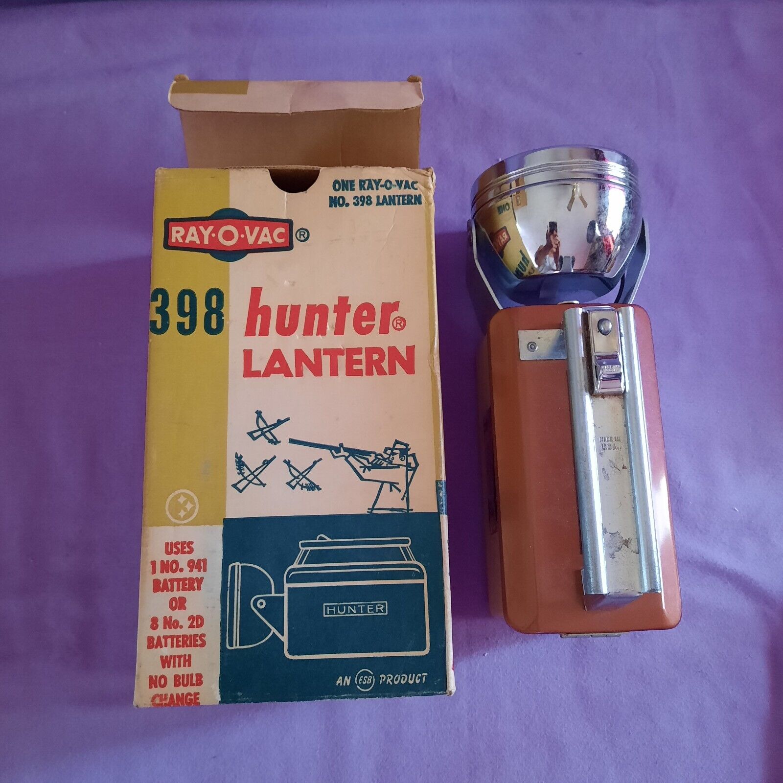 Vintage Rayovac Hunter Lantern No.398 in Original Box