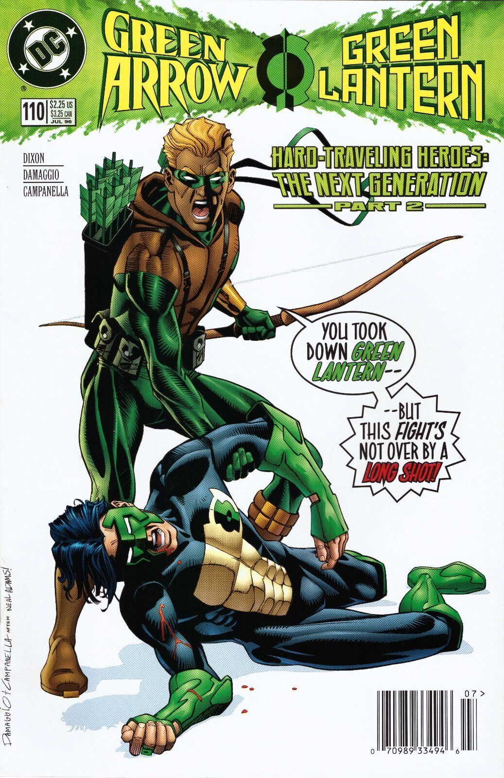 Green Arrow #110 Newsstand Cover (1988-1998) DC Comics