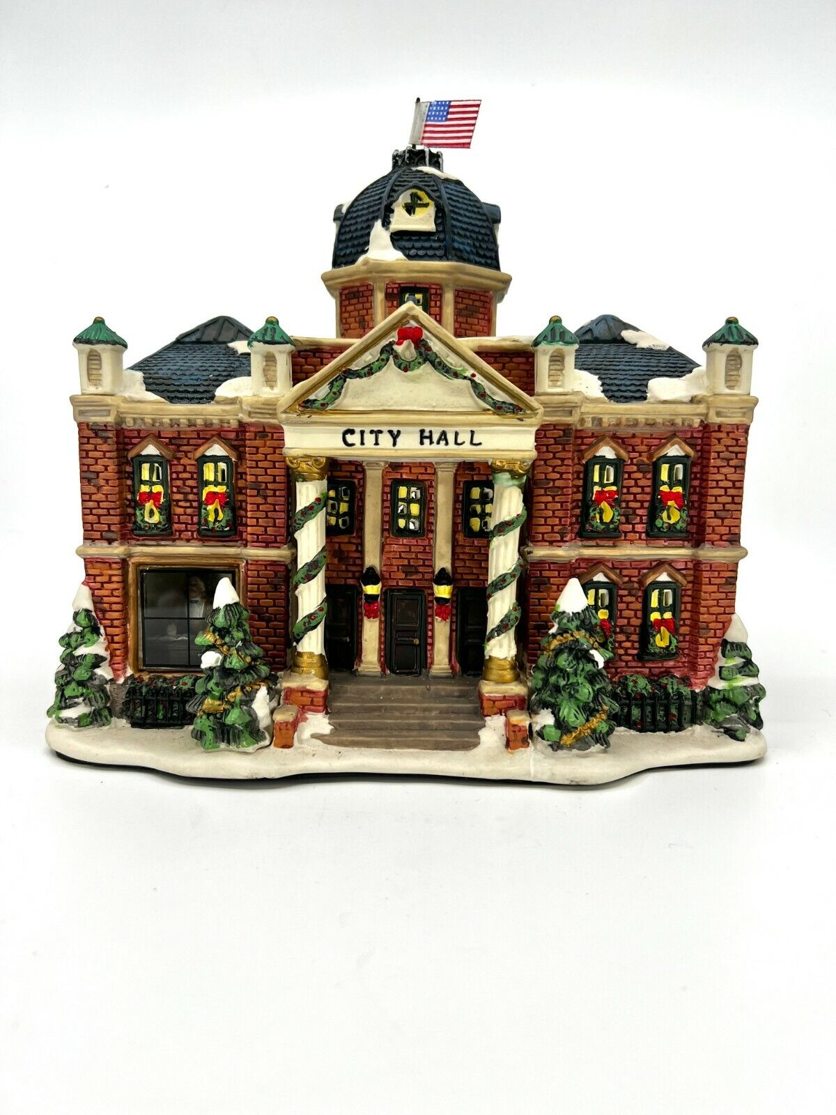 City Hall Relica - Lights Up - Holiday Decorations - Train Accessory - Town