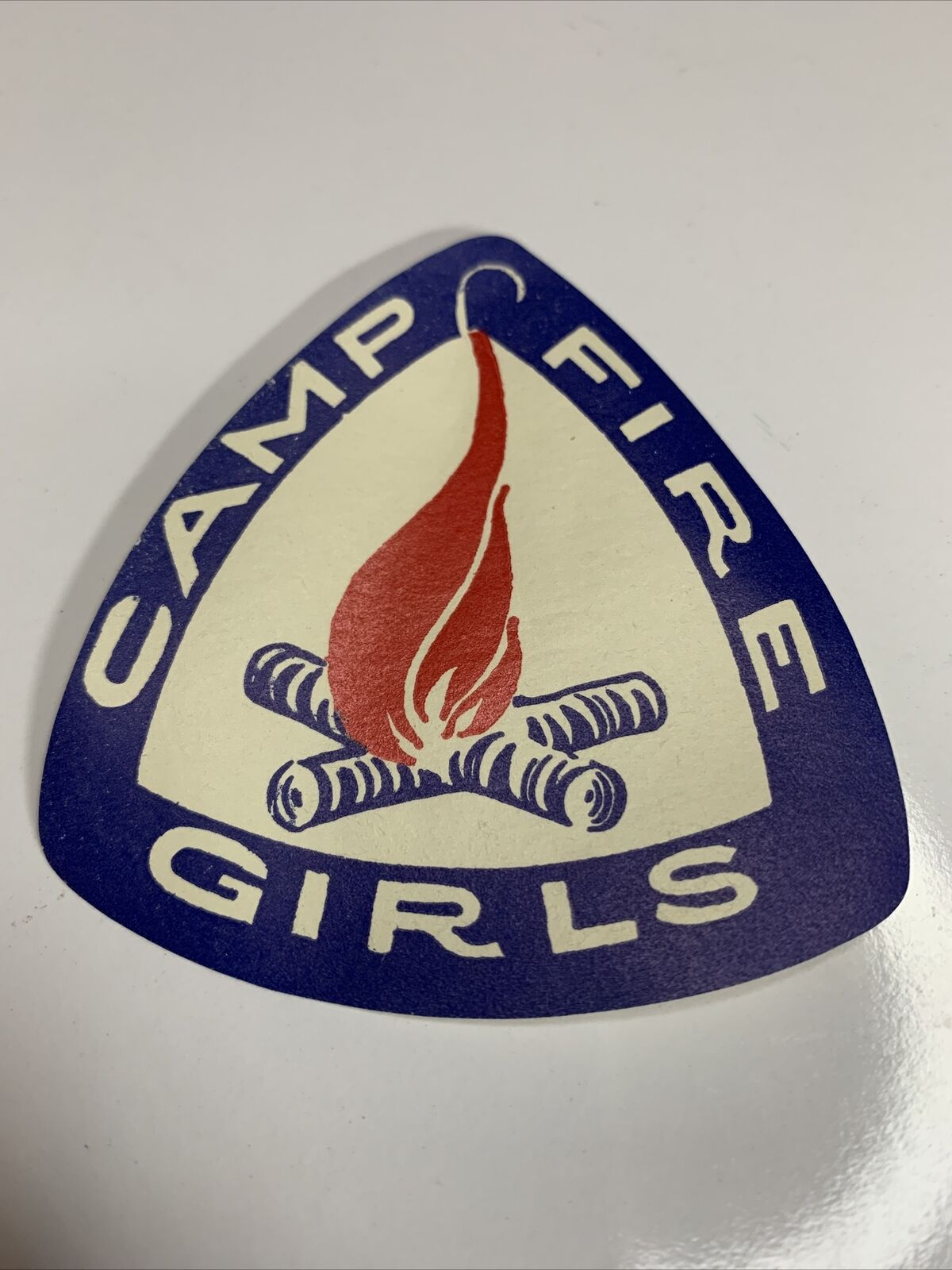 VTG 1950’s Camp Fire Girls Decal Sticker CAMP FIRE GIRLS Original 3 inch