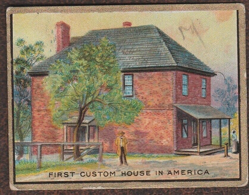 T-69 Historic Homes Series, 1st Custom House in America Helmar #1-50 G/VG 1911