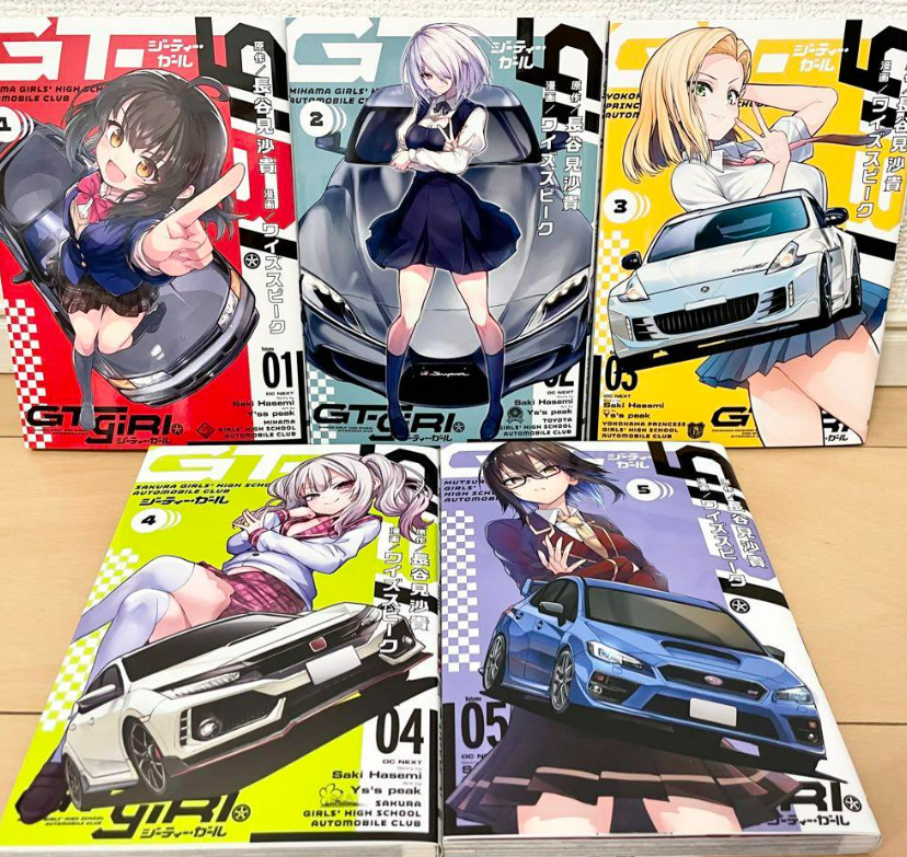 GT GIRL Mihama Girl\'s High School Automobile Club Vol.1-5 Comic Manga Book Japan