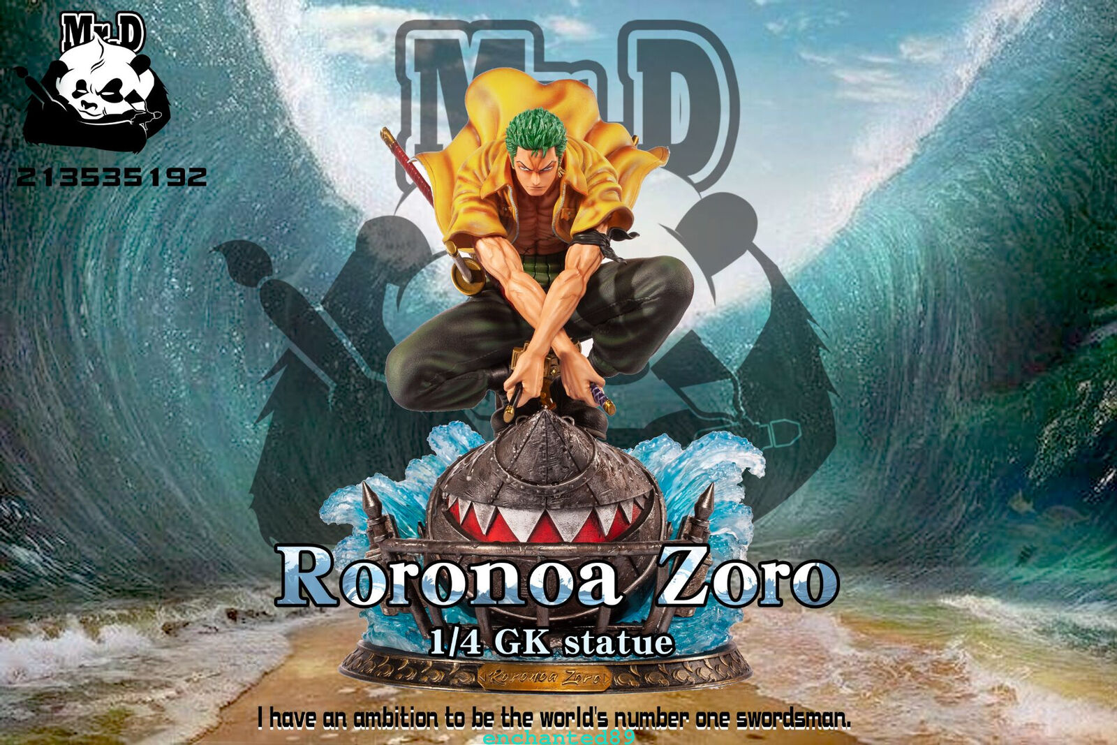 Mr.D Studio One piece Roronoa Zoro GK Collector Resin Painted Limited Statue