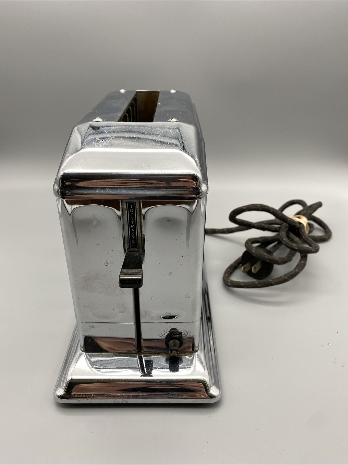 Toastmaster Chrome Toaster 1A2 Made in USA Vintage WORKS - CORD IS FRAYED
