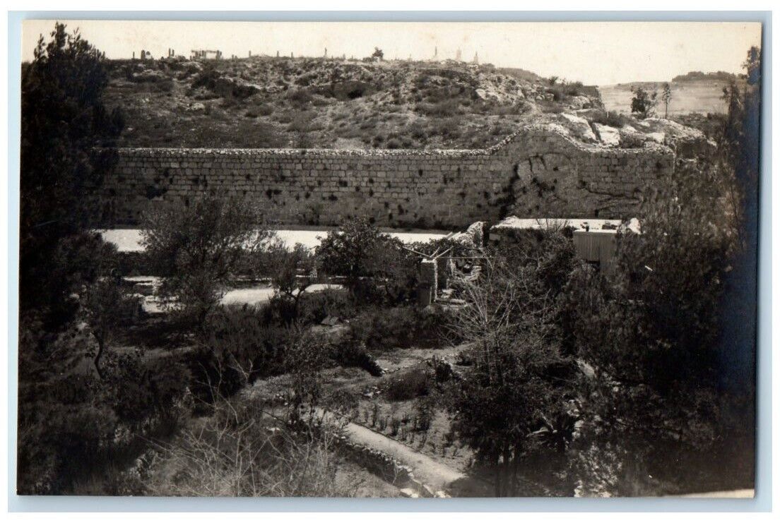 c1920\'s The Garden Tomb Wall View Jerusalem Israel RPPC Unposted Postcard