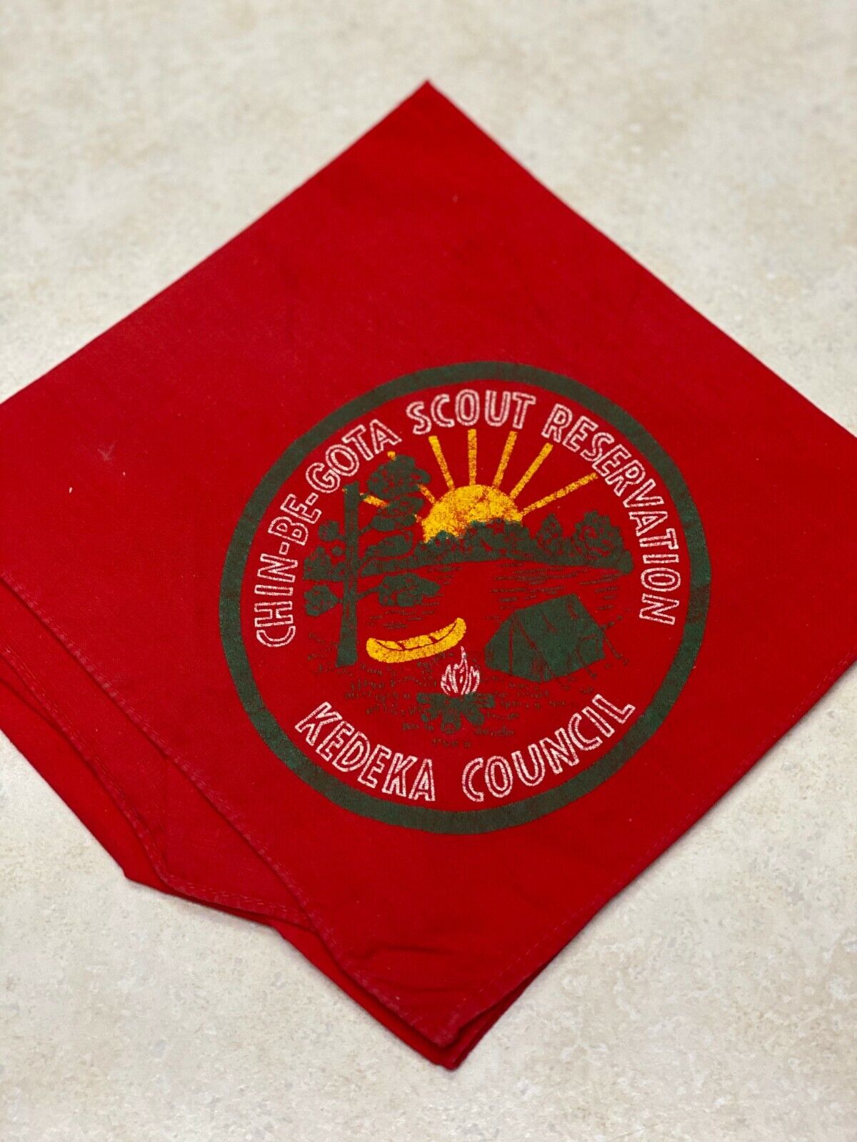 Chin-Be-Gota Scout Reservation Red Camp Neckerchief - Kedeka Council