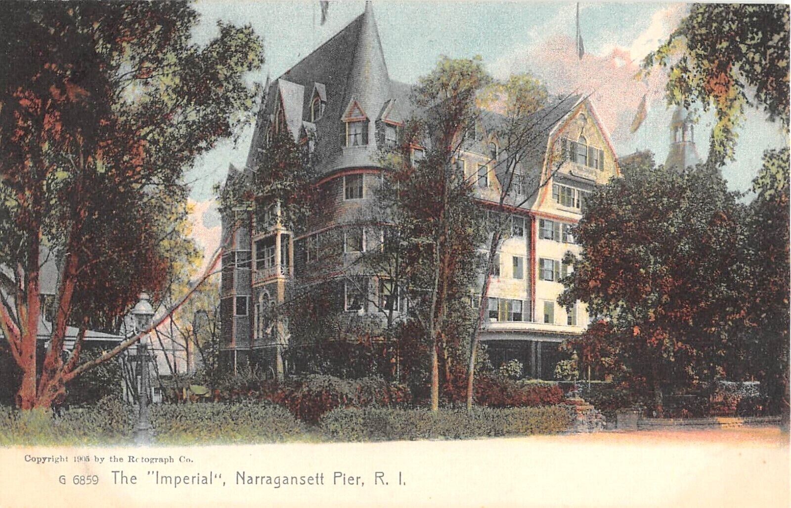 c.1905 The Imperial Narragansett Pier RI post card