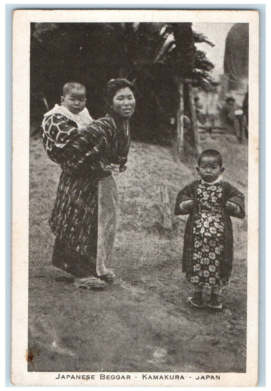 c1940\'s Japanese Beggar Kamakura Japan Vintage Unposted Red Star Line Postcard