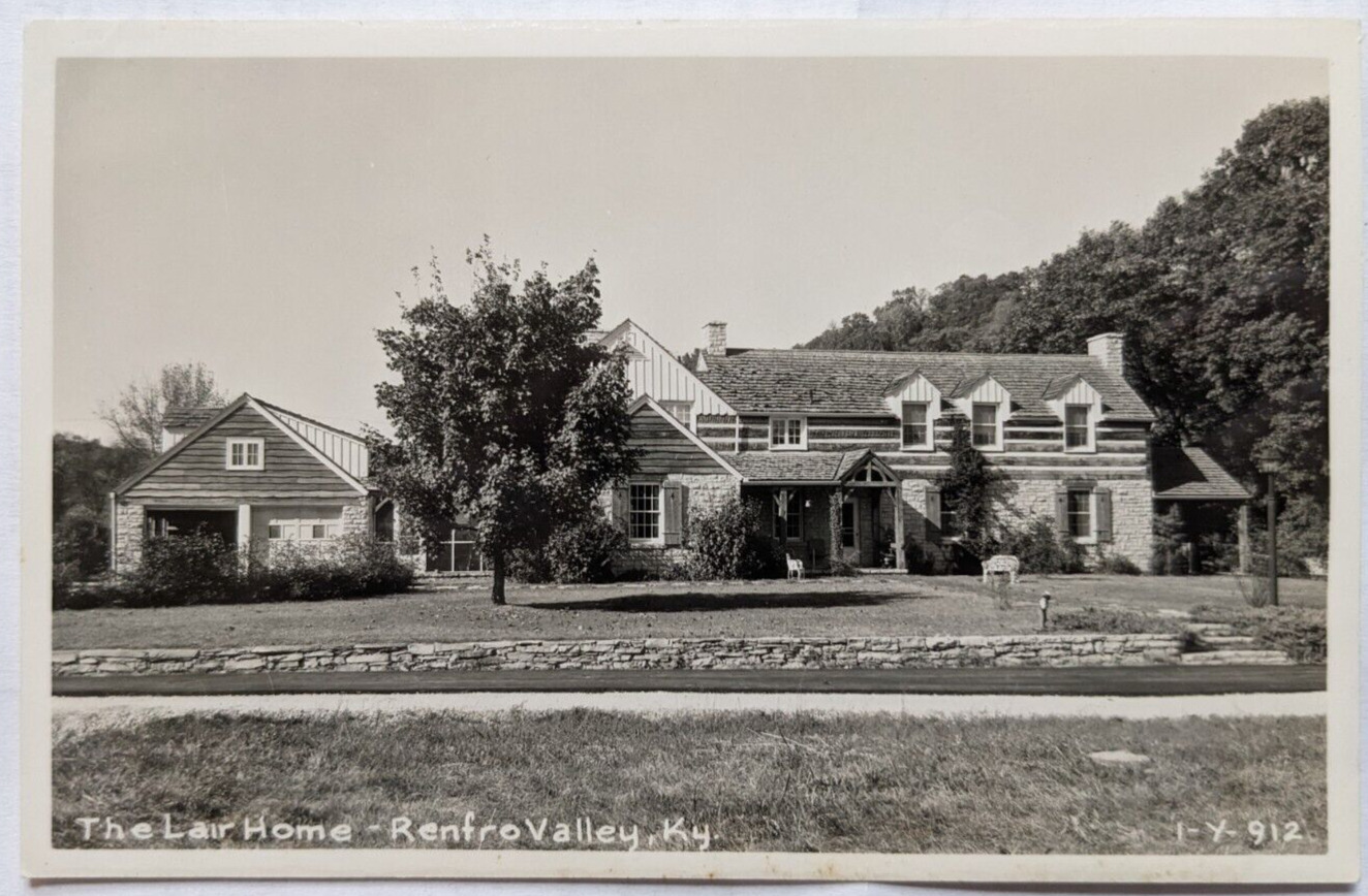 RPPC Renfro Valley Kentucky KY The Lair Home Vintage Real Photo Postcard c1950s