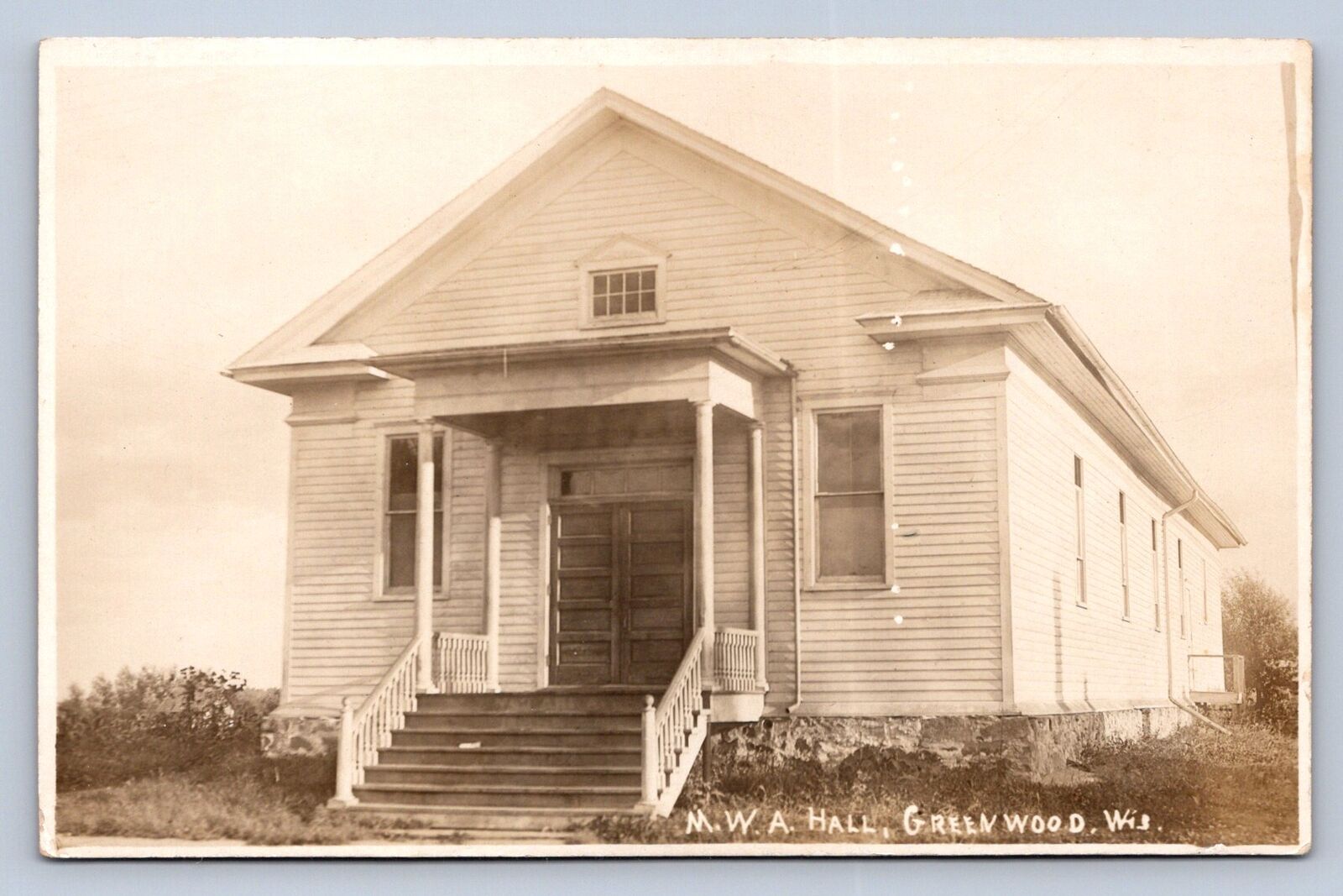 J90/ Greenwood Wisconsin RPPC Postcard c1910 Modern Woodmen Hall 311