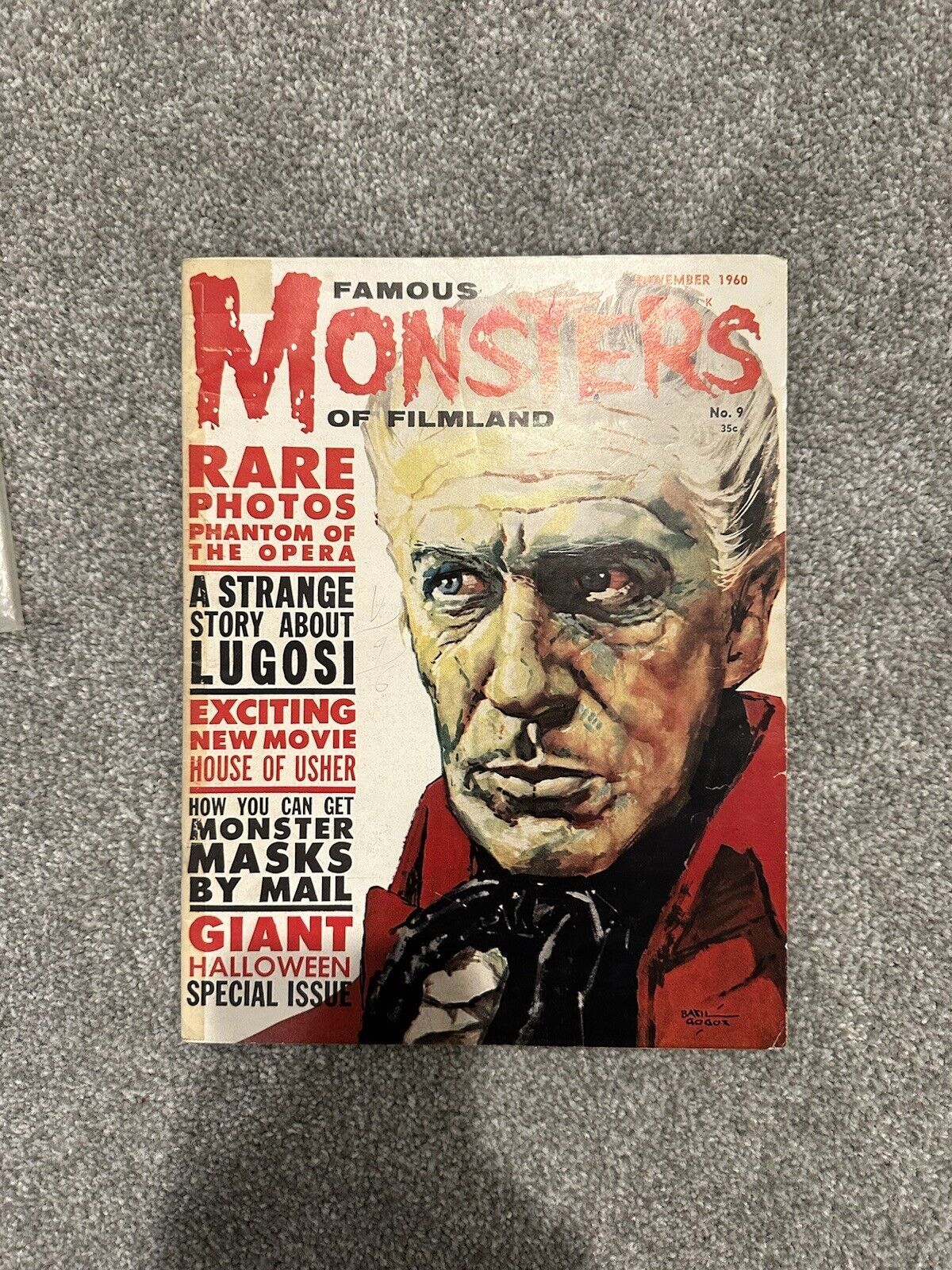 Orig Nov 1960 No 9 FAMOUS MONSTERS OF FILMLAND Magazine - VINCENT PRICE cover