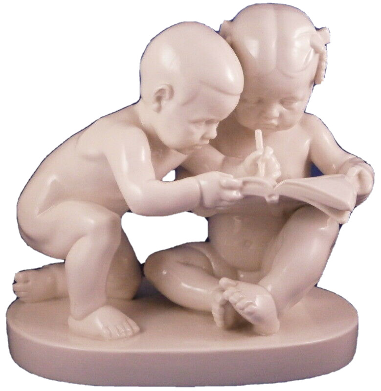 Schwarzburger Werkstatten Porcelain Girl & Boy Figurine Figure Porzellan Figur