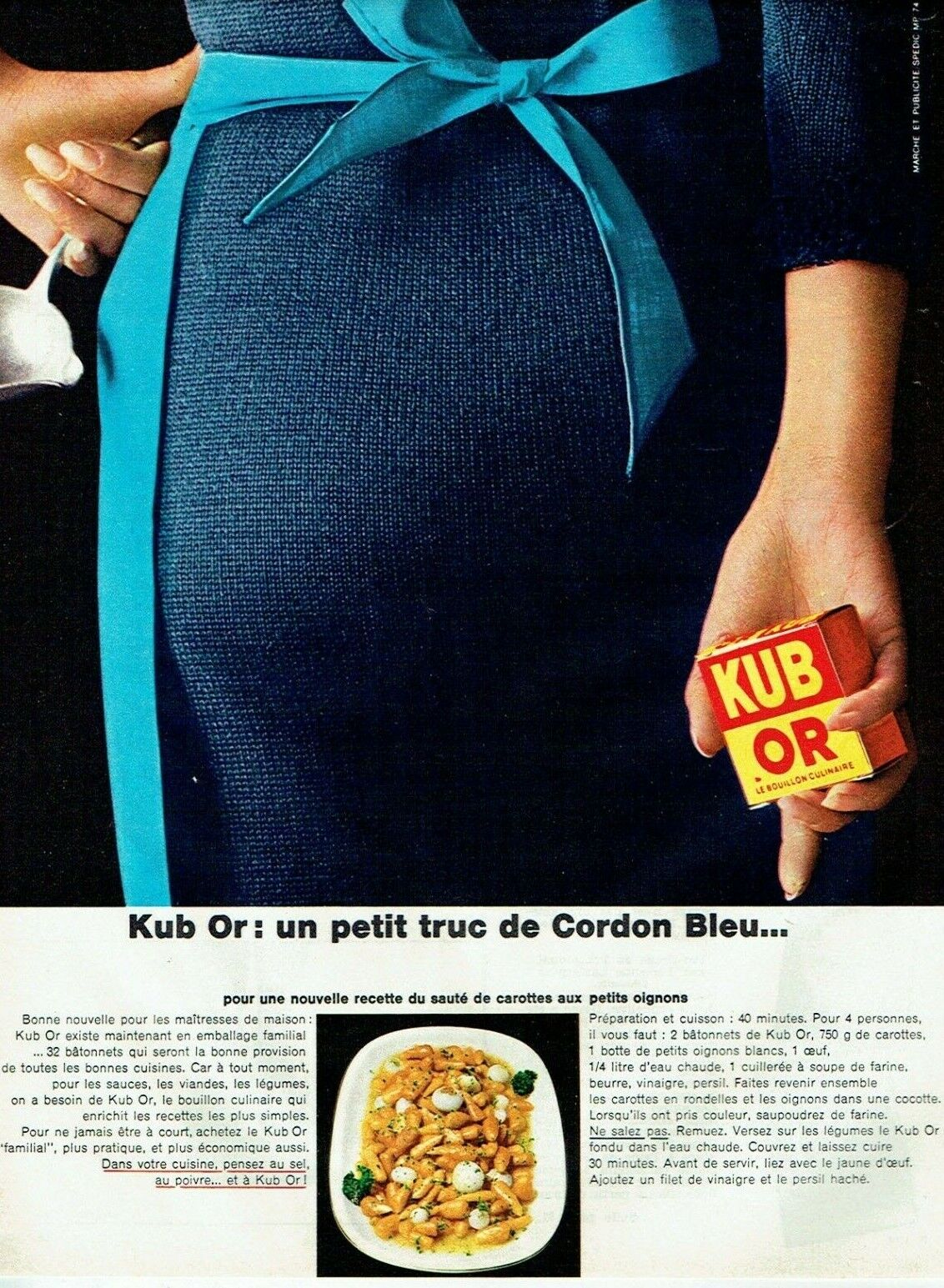 1966 Advertising 0421 Advertising Advertising Le Kub Gold Culinary Blue Cord