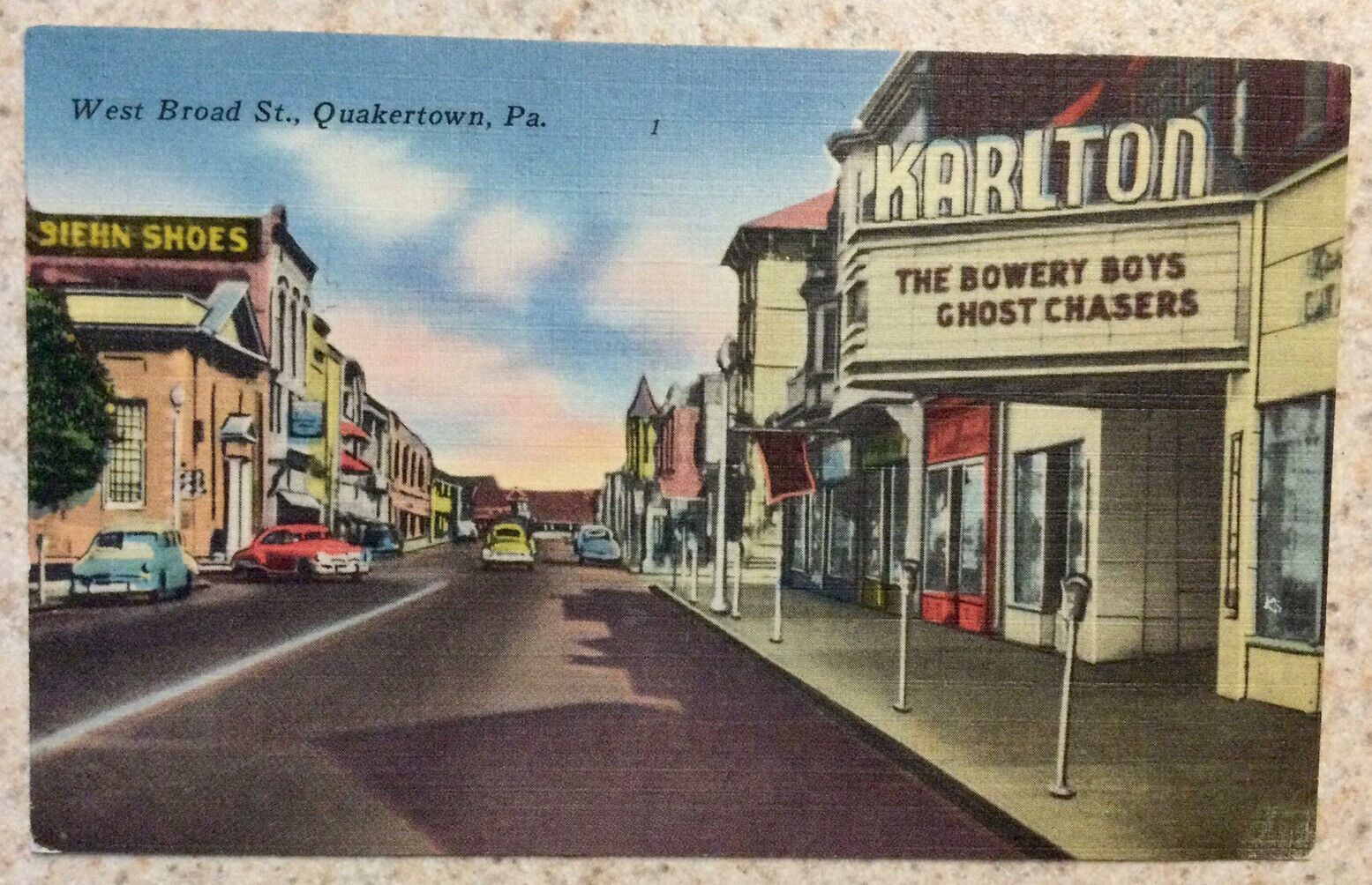 Postcard West Broad Street Quakertown Pa~ From North Penn Stamp Club