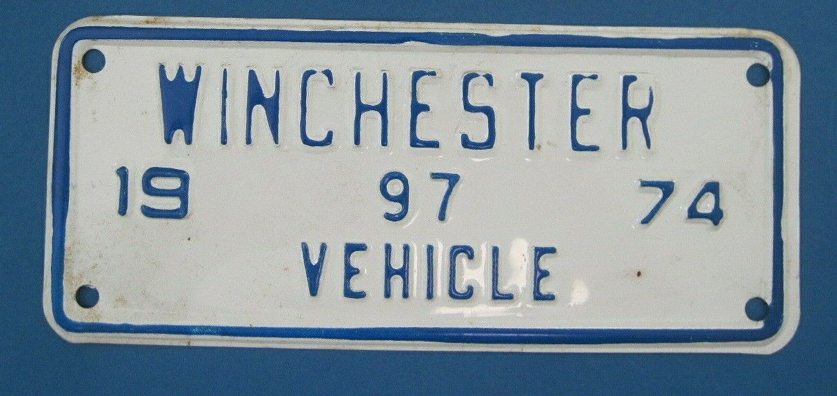 1974 Winchester VA Vehicle Tag