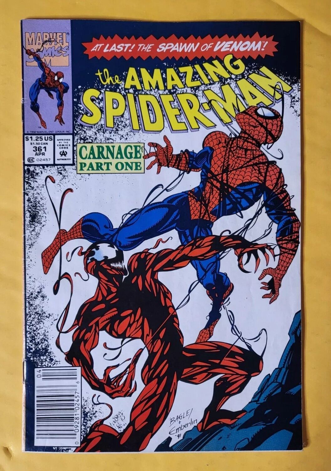 Amazing Spider-Man 361 362 363 1st Carnage Michelinie Bagley 1st Print