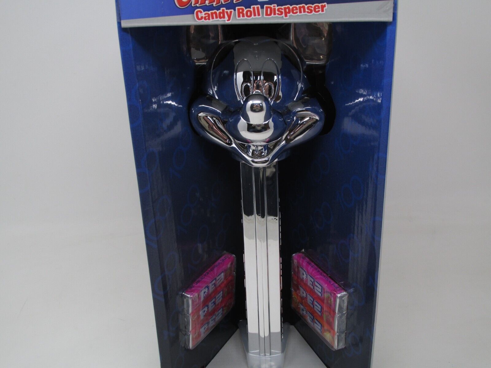 NEW Disney 100 Mickey Mouse Silver Giant Pez Candy Roll Dispenser