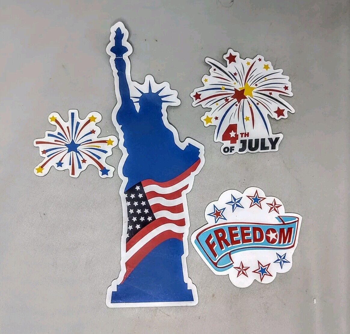 #5 Kitchen Magnets Lot Set 4th of July Patriotic Americana Home Decor