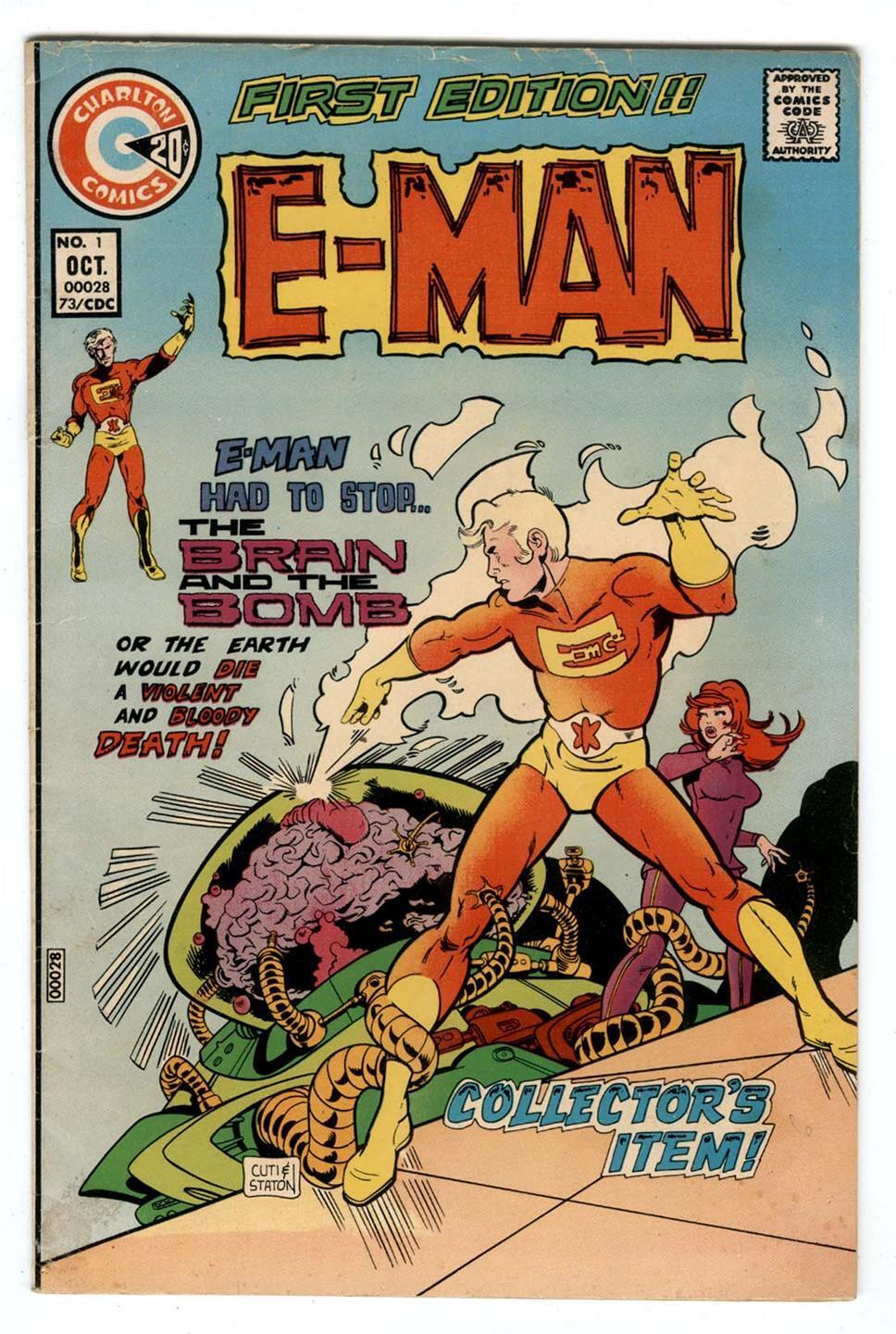 E-Man #1 October 1973 Charlton Comics Origin & 1st Apperance Key Issue