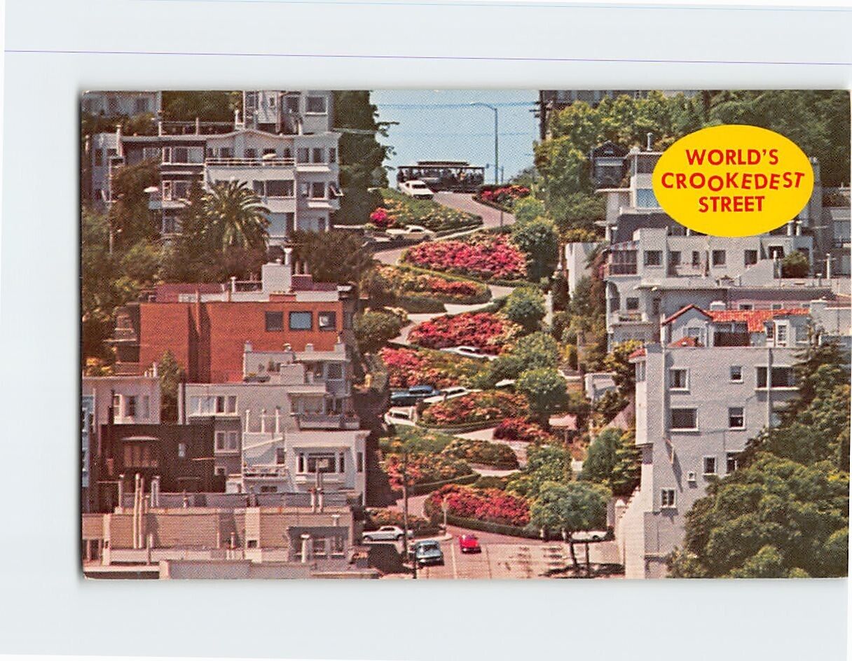 Postcard Lombard Street San Francisco California USA