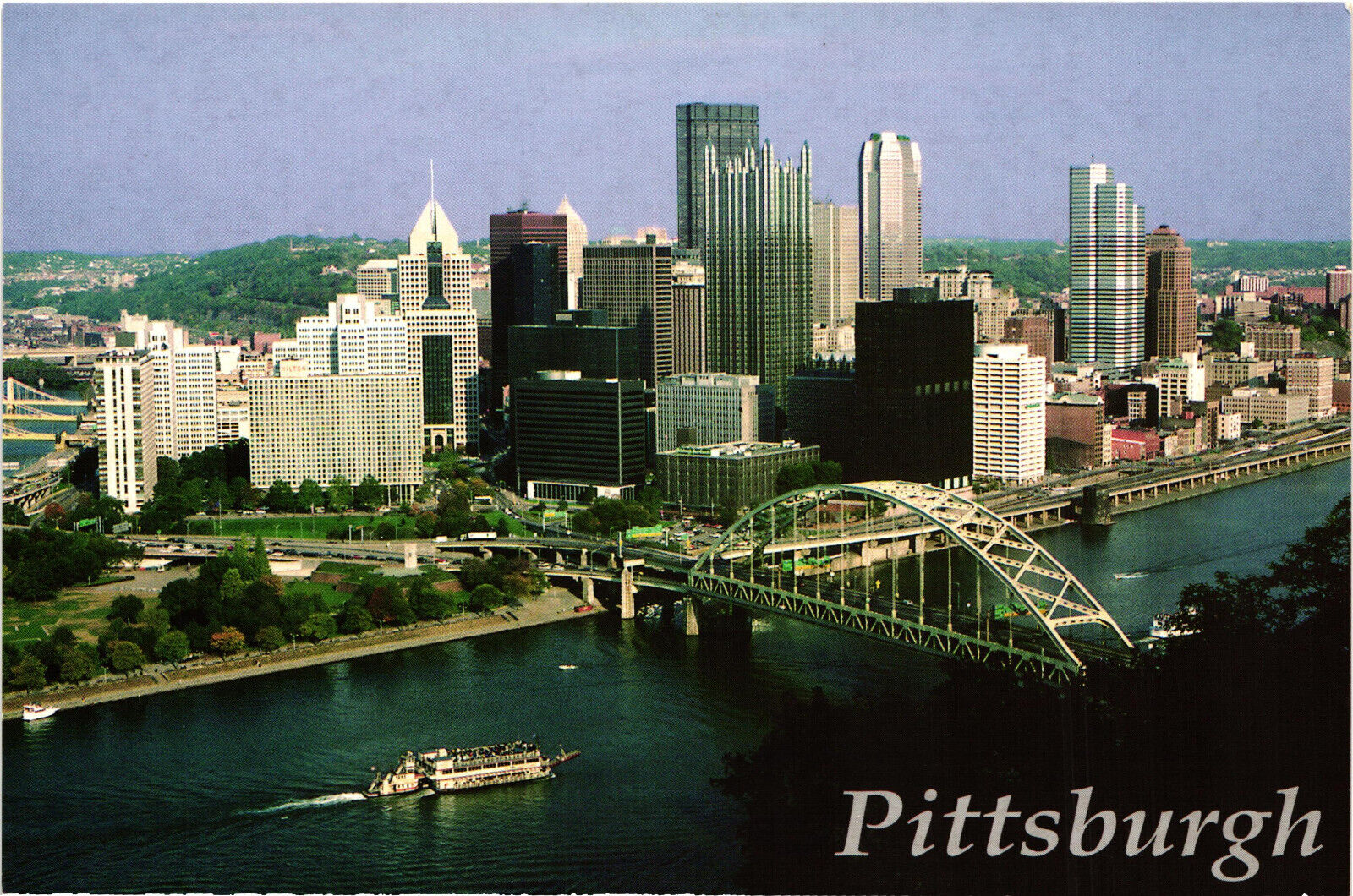 Pittsburgh, PA River Boats Postcard Unposted Thomas Pollard