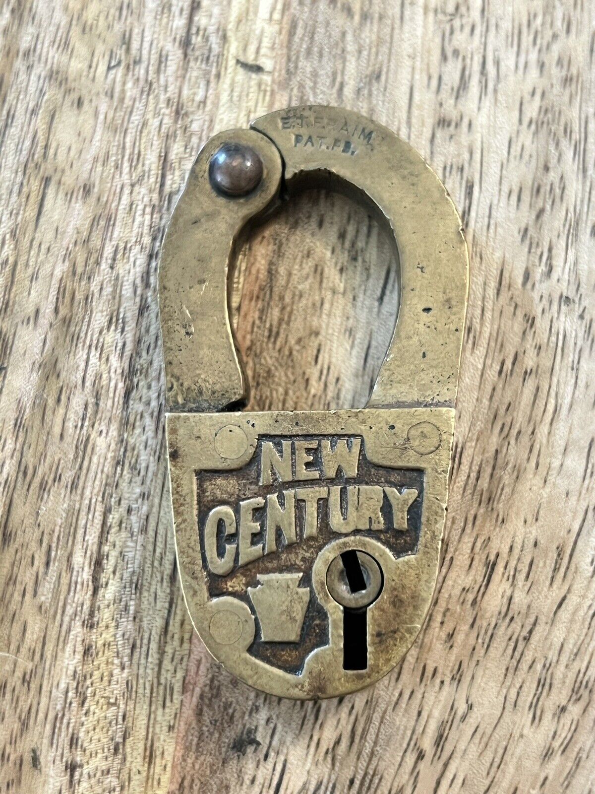 Vintage Old E.T. Fraim New Century Padlock No Key Lock