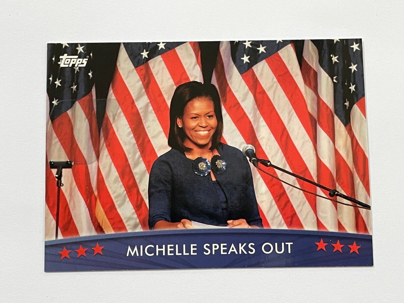 2008 Topps President Obama #52 - Barack Obama - Michelle Speaks Out