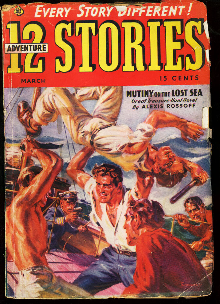 12 Adventure Stories--March 1939--Pulp Magazine----VG