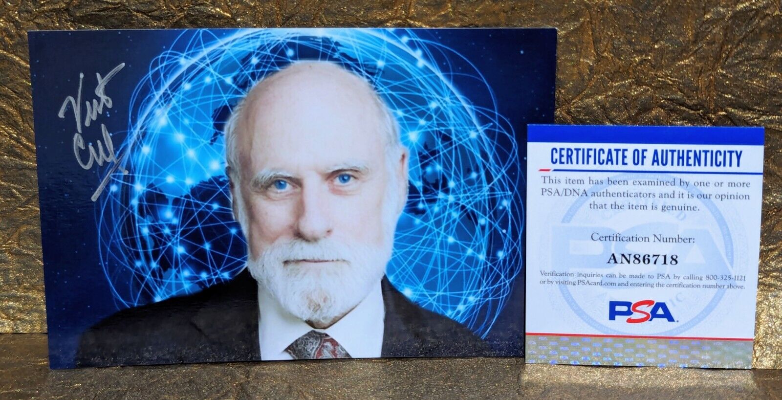 Vint Cerf AUTOGRAPH Photo PSA DNA Signed Father of The Internet 