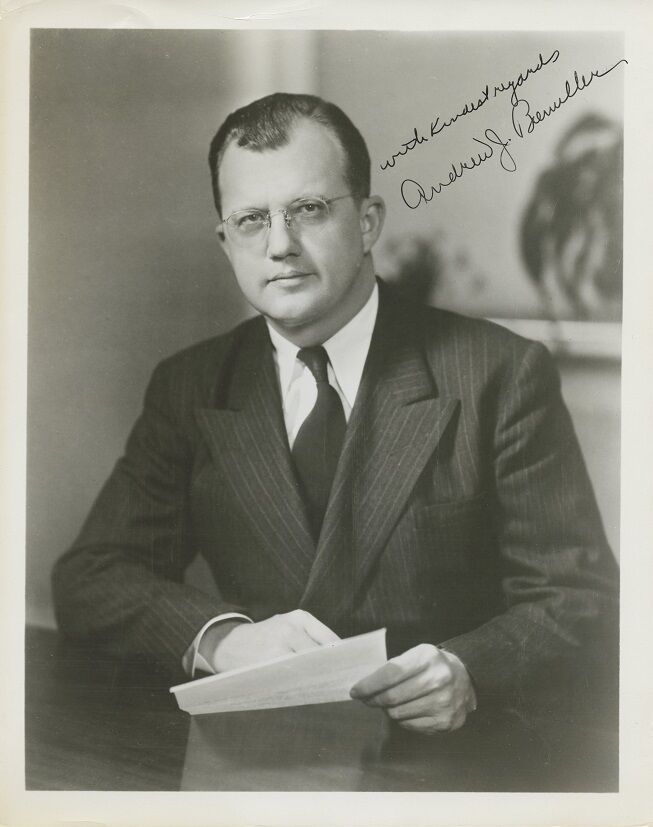 Wisconsin Congressman ANDREW J. BIEMILLER Signed Photo & Letter