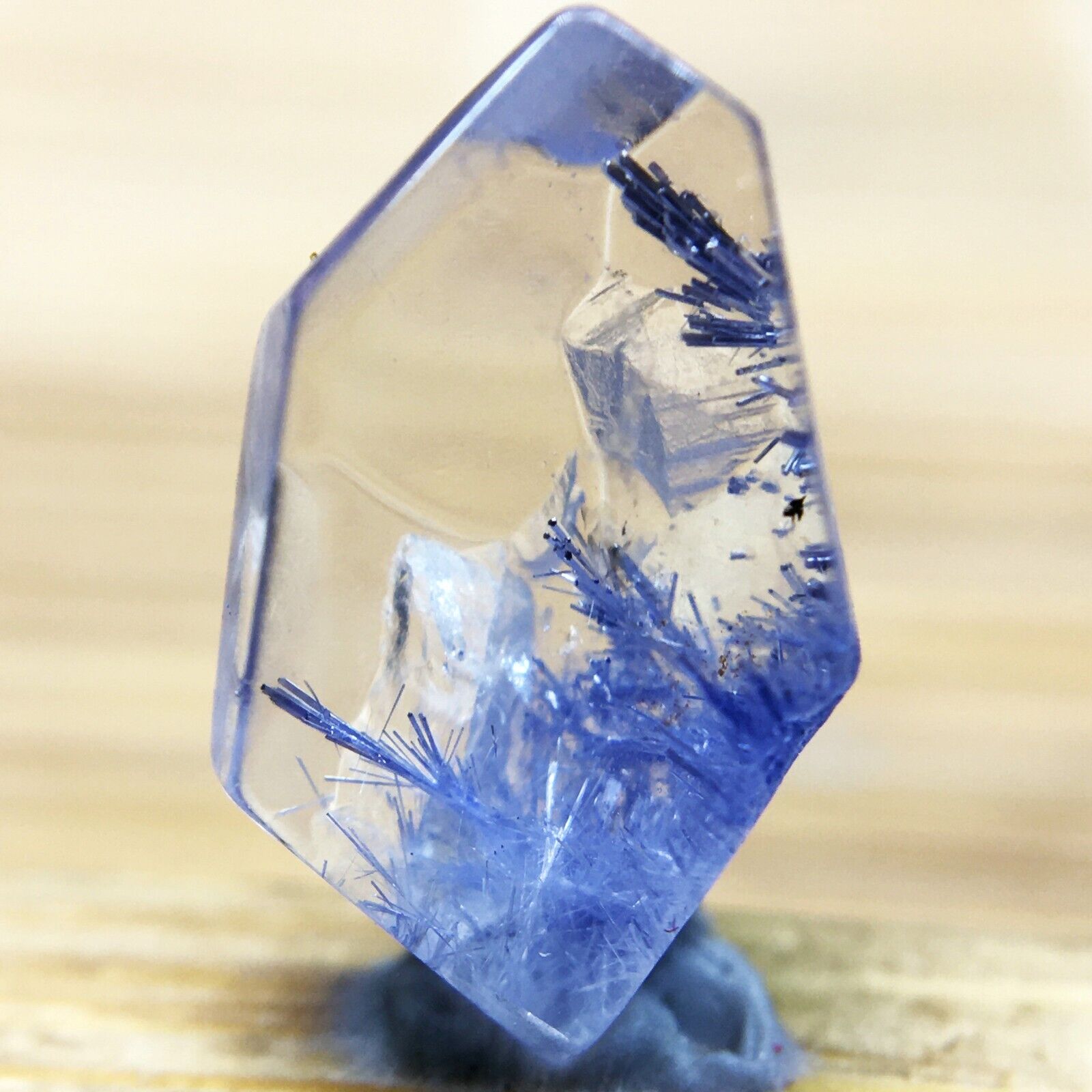 2Ct Very Rare NATURAL Beautiful Blue Dumortierite Quartz Crystal Specimen