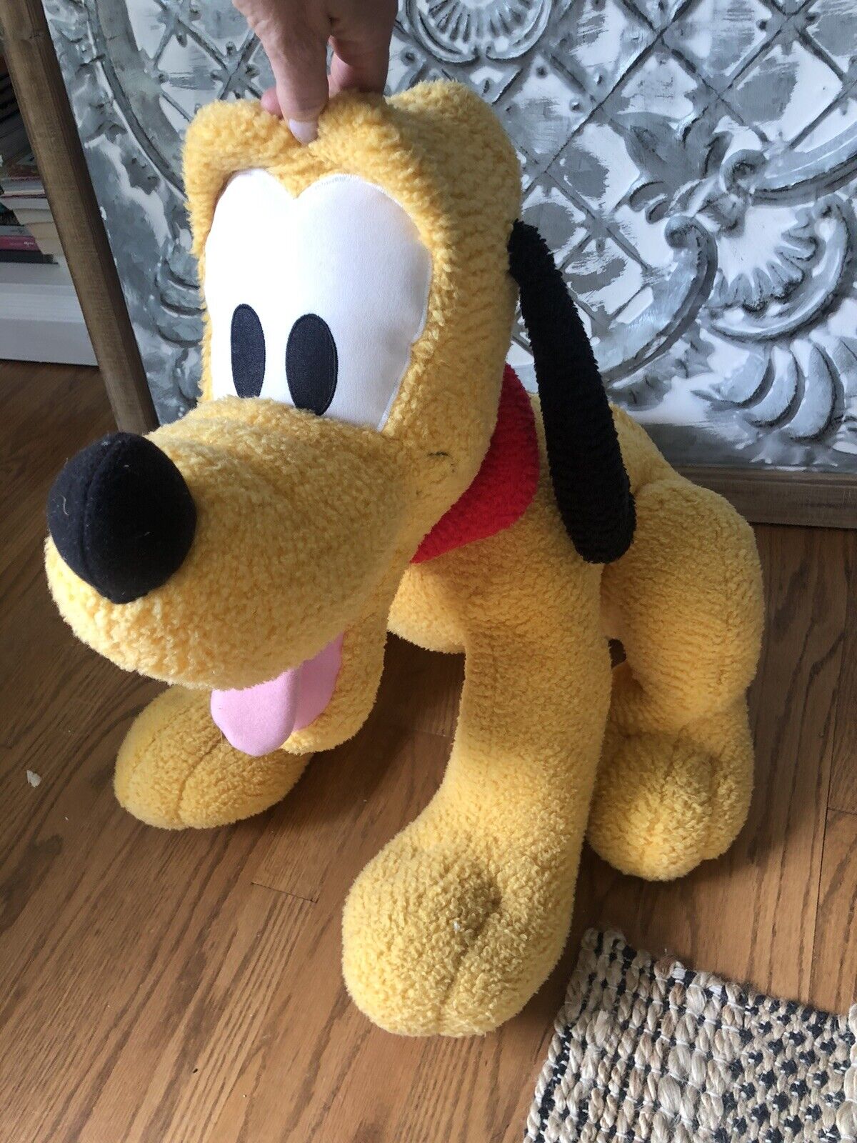 HUGE Retired Disney 24” Stuffed plush Pluto Dog Amazing Vintage