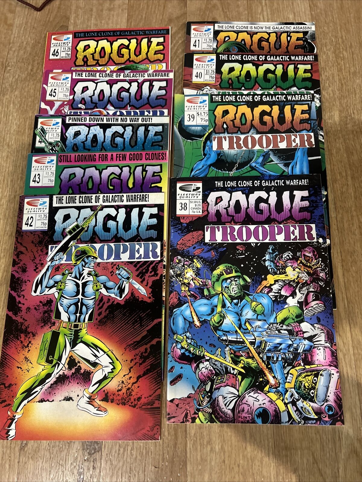 Rogue Trooper 38-46 Final Issues Lot (1988 Fleetway) Vf Avg Comics
