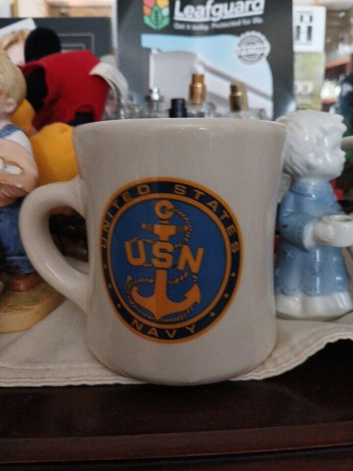 Vintage Navy Coffee Cup