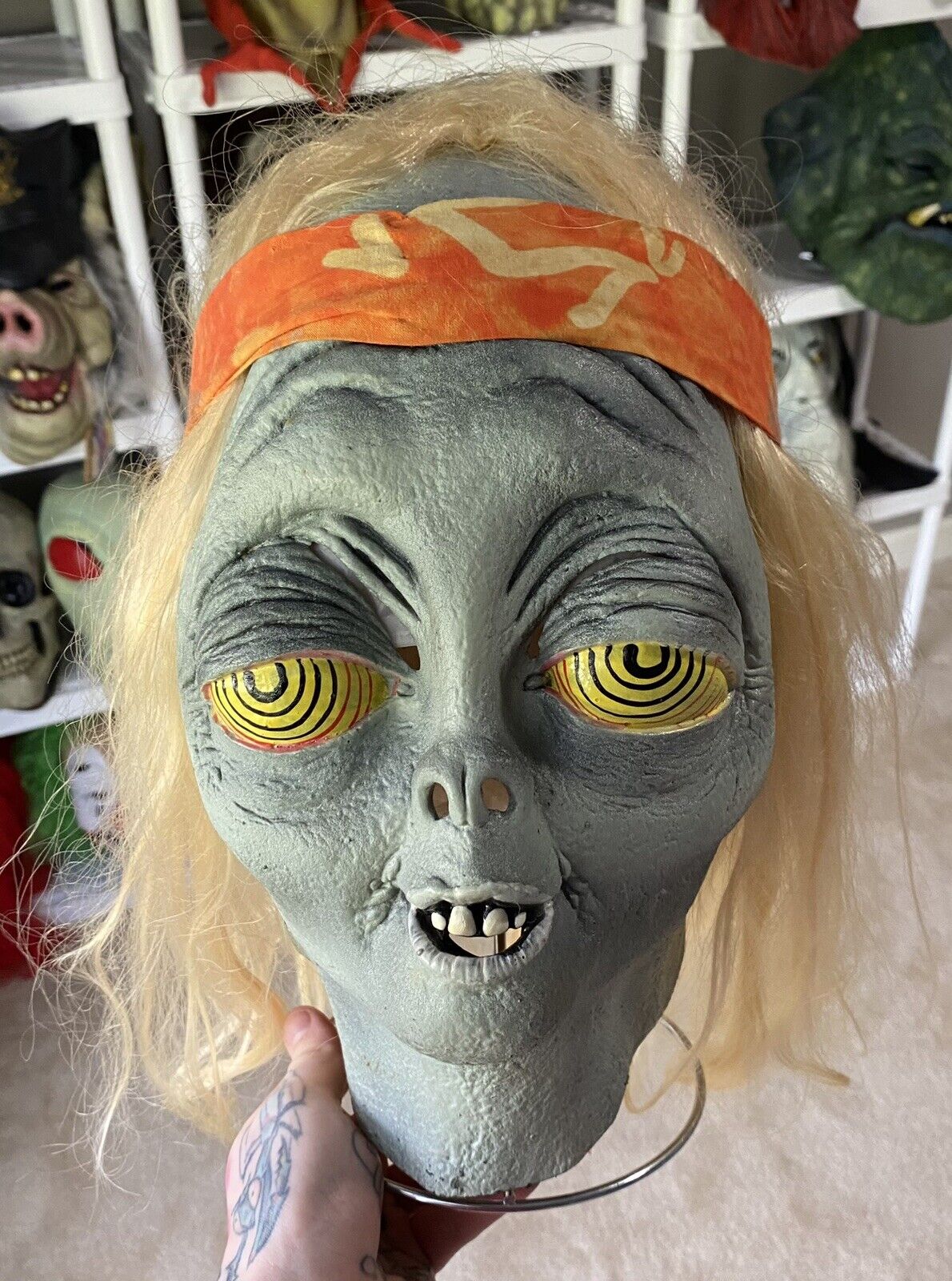 Vintage Halloween Mask Illusive Concepts Hippie Alien