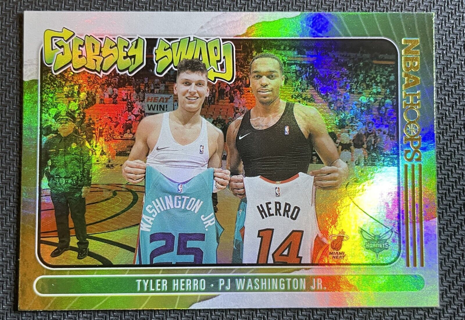 2020-21 NBA Hoops Tyler Herro & PJ Washington Jersey Swap Holo #1