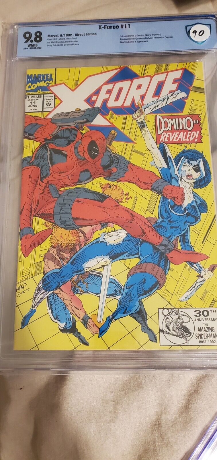 X-Force 11 CBCS 9.8 - Deadpool Cover - 1st Appearance of Domino - 