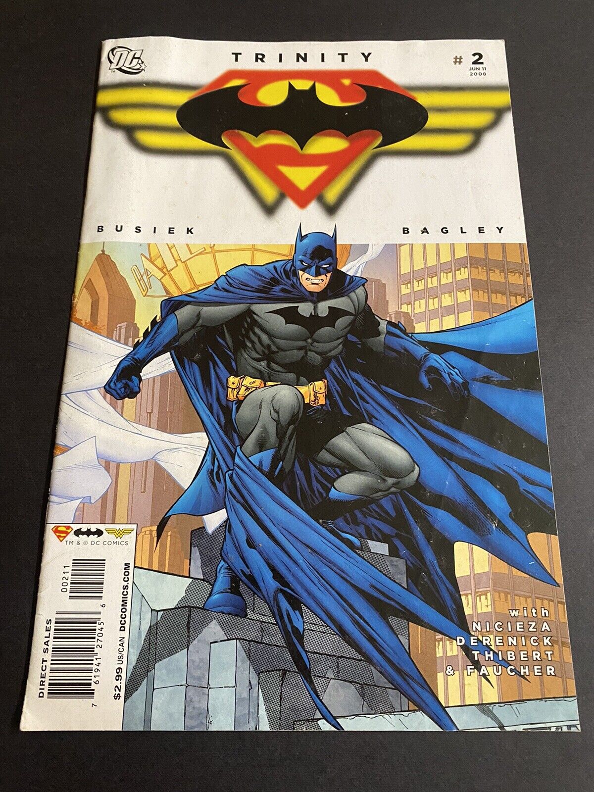 Trinity: Batman, Superman, Wonder Woman 2, Bagley Batman cover. Mid DC 2008