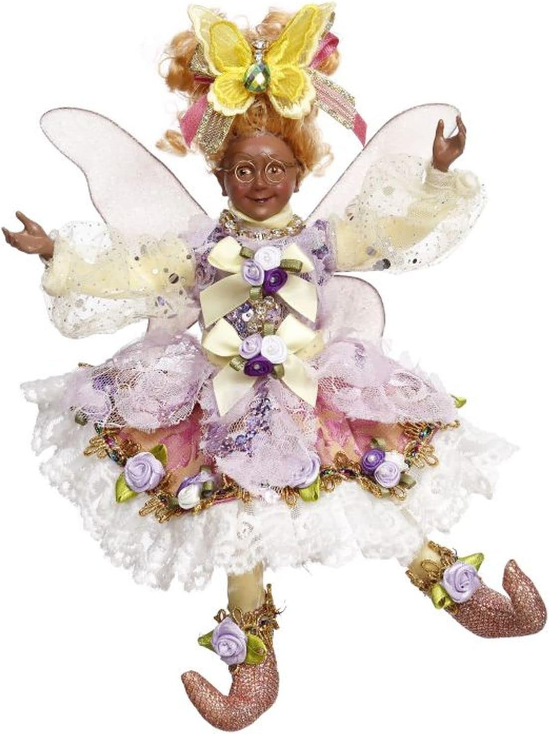African-American Butterfly Girl Fairy, Small - 10 Inches