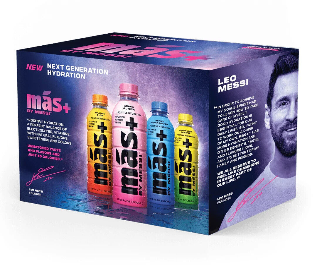 Más+ By Messi Commemorative Launch Variety Pack Limited Edition Drink Presale⚽️