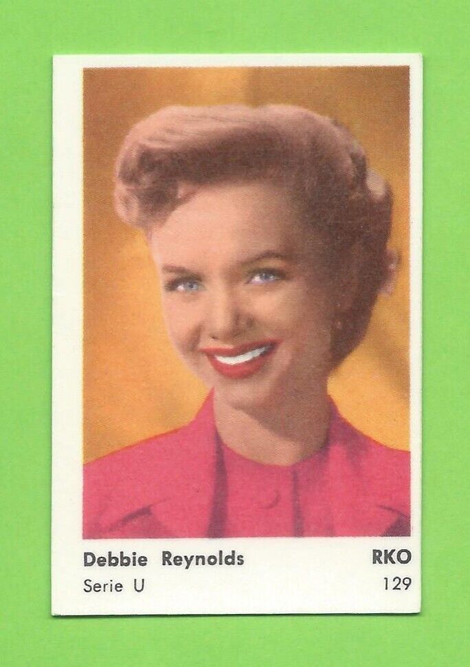 1958 Dutch Gum Card Serie U #129 Debbie Reynolds