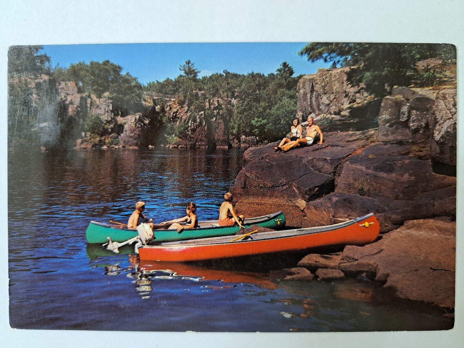 Postcard Canoeing Days Lake Family Vacation