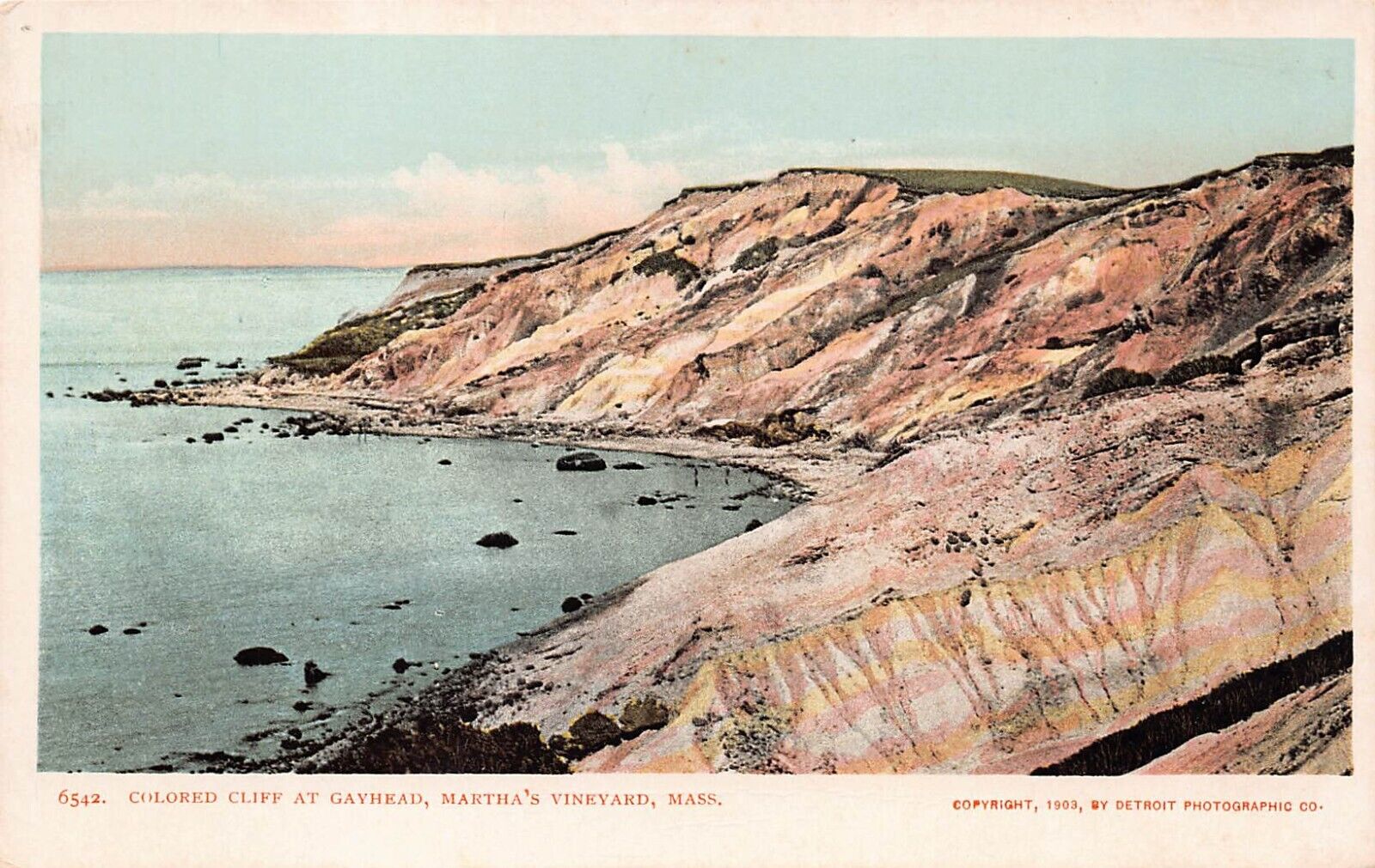 Gay Head Martha\'s Vineyard MA Massachusetts Aquinnah Cliffs 1903 Vtg Postcard C6