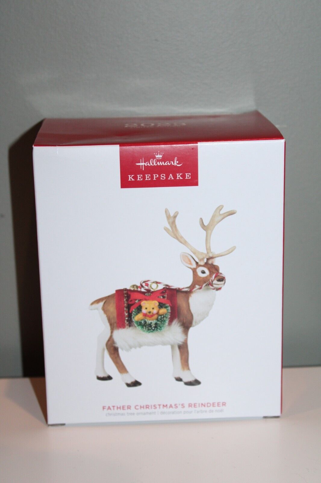 Hallmark 2023 Father Christmas\'s Reindeer Ltd. Ed Keepsake Ornament Minor Damage