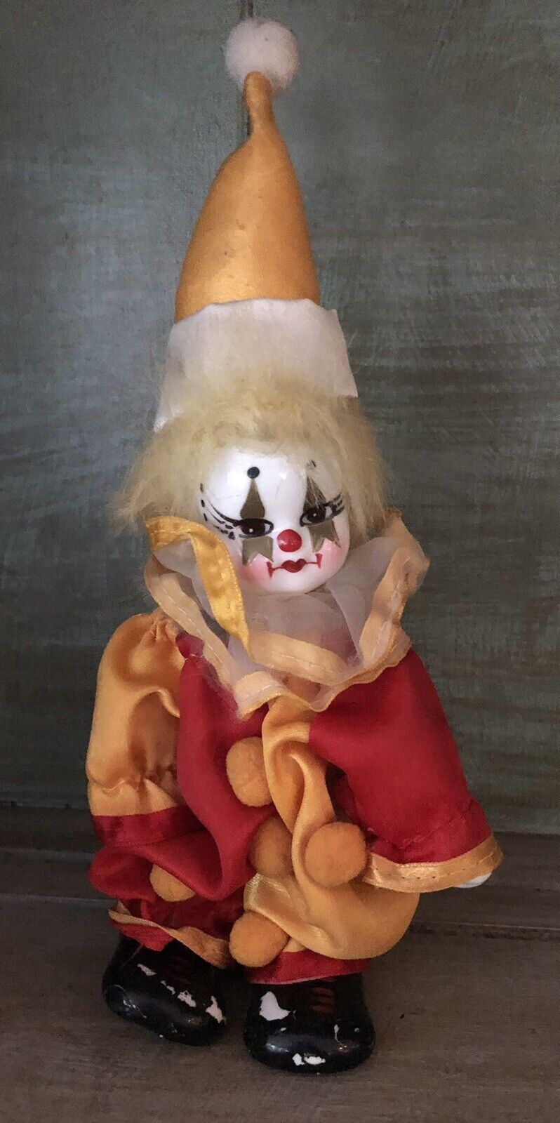 Vintage Porcelain Clown Jester Figurine