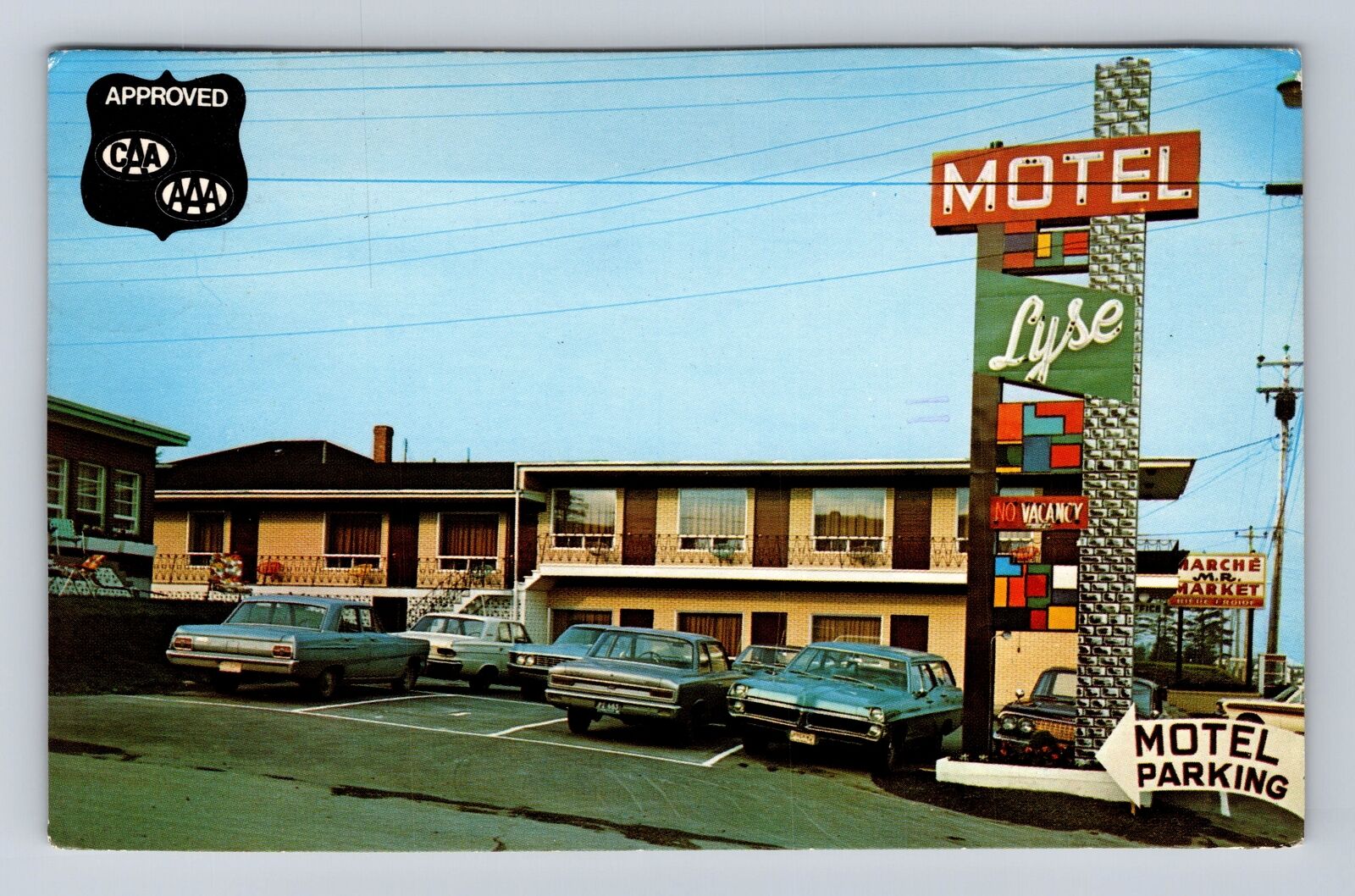 Rimouski QC-Quebec Canada, Motel Lyse Advertising, Vintage Souvenir Postcard