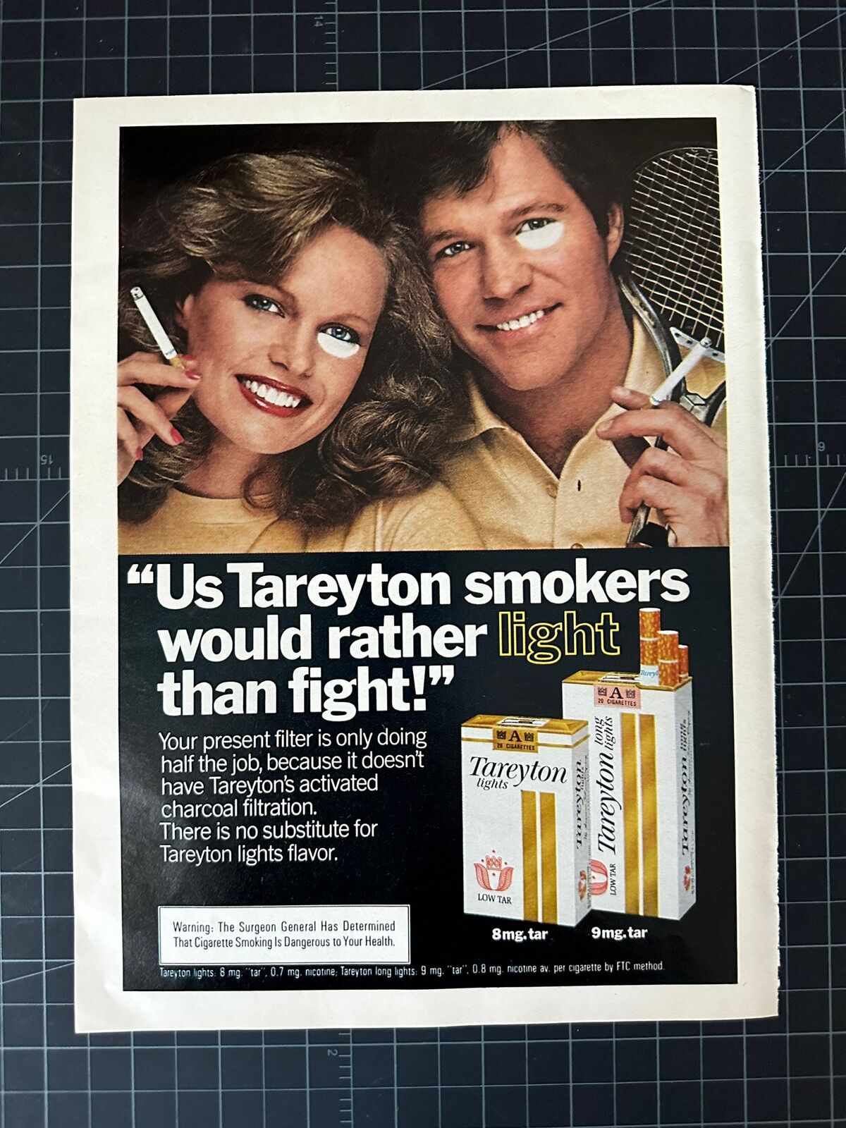 Vintage 1979 Tareyton Cigarettes Print Ad